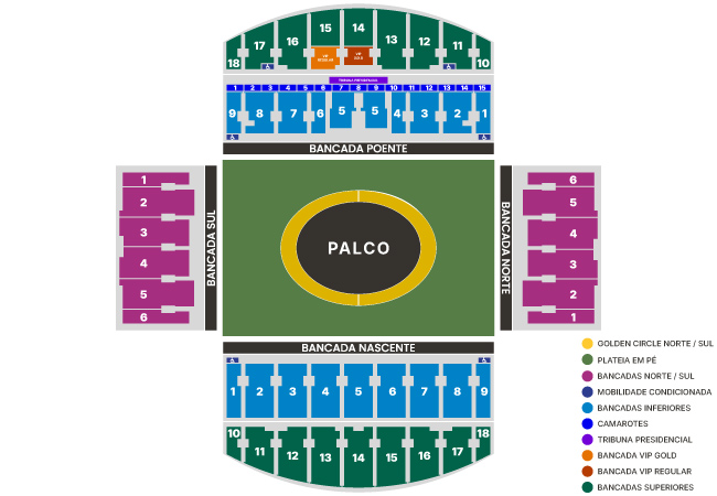 Mapa do Estádio Algarve